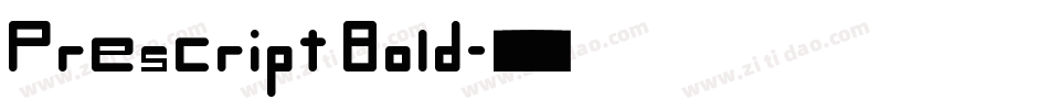 Prescript Bold字体转换